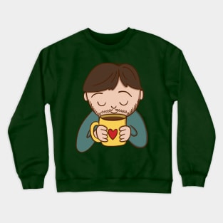 I Love Coffee Boy Crewneck Sweatshirt